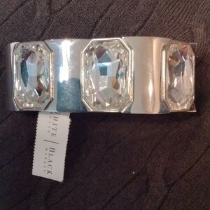 Clear Glass bracelet NWT white House Black market